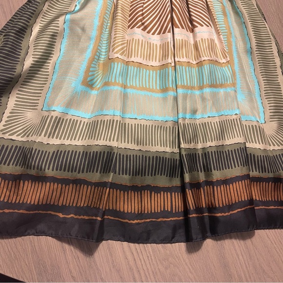 Nicole Miller 100% Silk Bohemain Strapless Mini Dress Sz 2 Aztec Multicolor - Picture 12 of 13